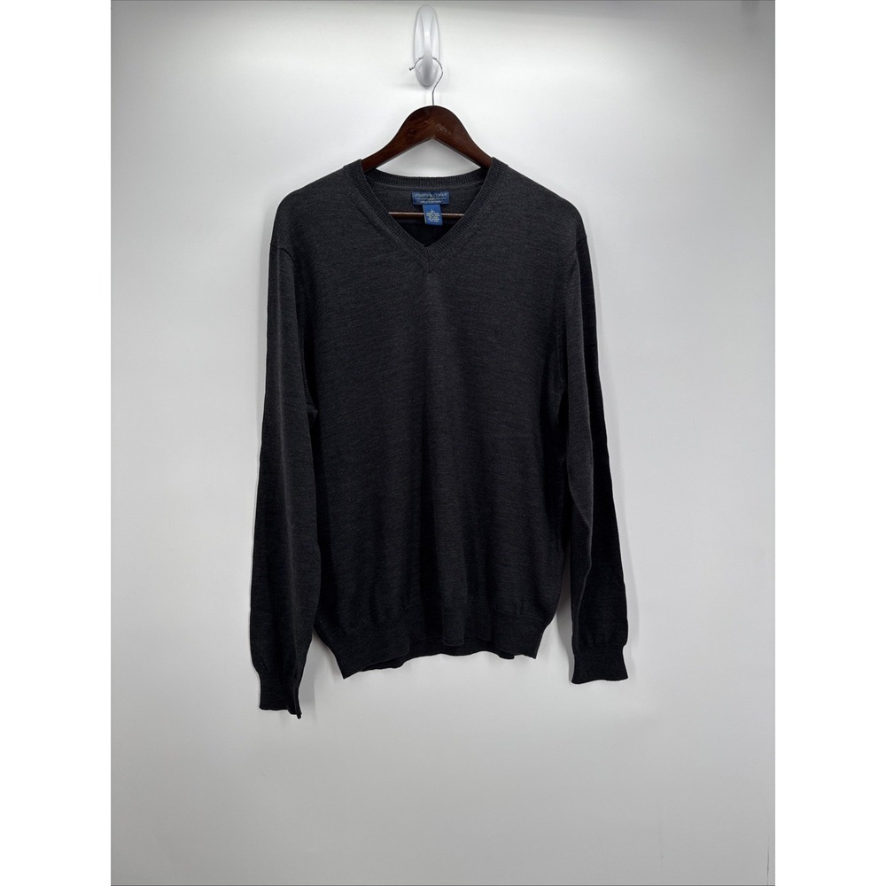 Joseph & Lyman 100% Italian Merino Wool Sweater Men's Size Large V-Neck
